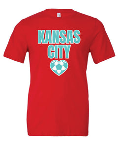 Kansas City Women's Soccer HEART Red Tee - Apparel & Accessories - The Red Rival