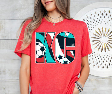 KC Womens Soccer Red Tee - Graphic Tee - The Red Rival