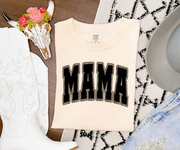 Mama Leopard Outlined Ivory Graphic Tee - Graphic Tee - The Red Rival