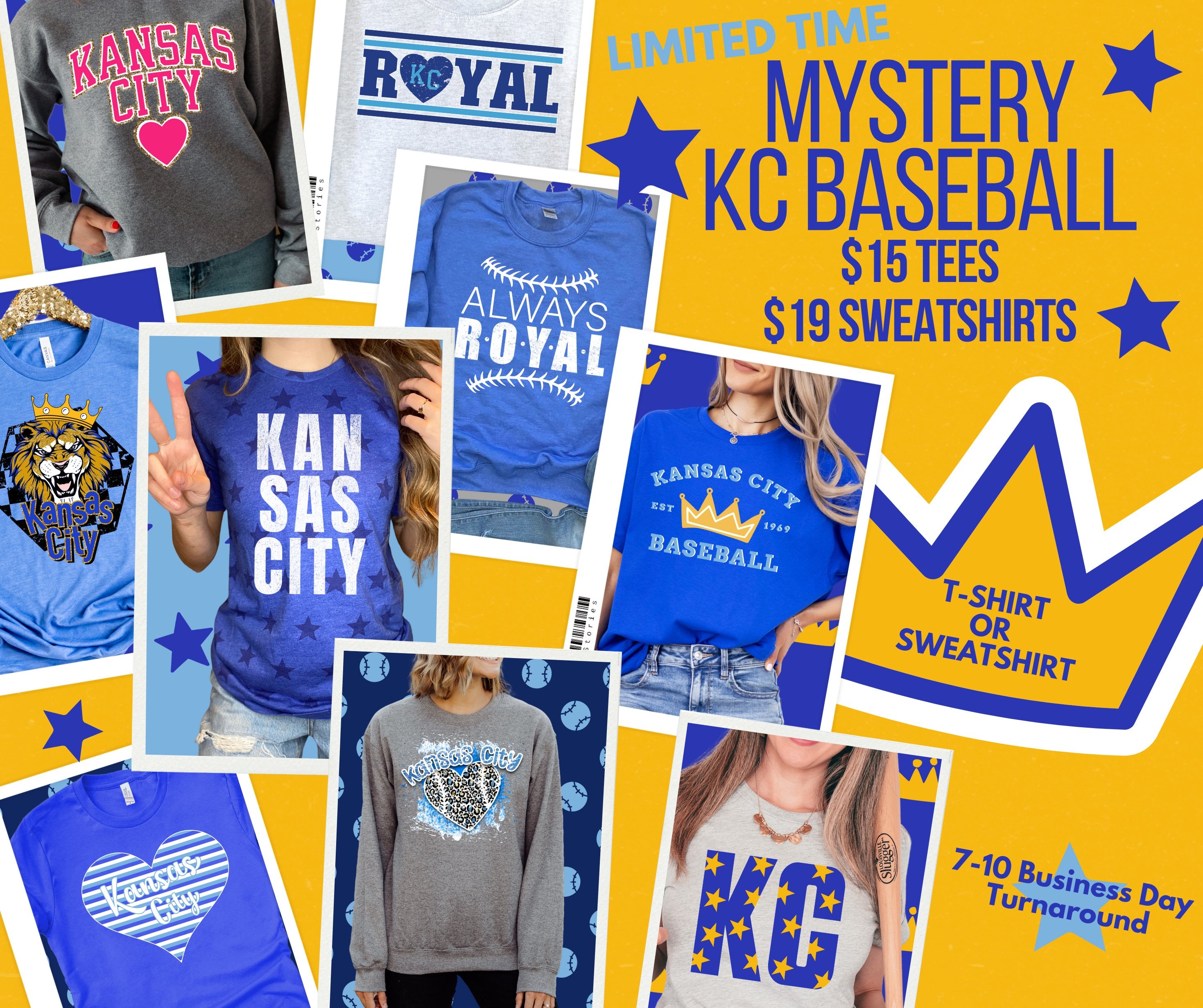 💙⚾️MYSTERY KC BASEBALL TEE OR SWEATSHIRT SALE⚾️💙 - Apparel & Accessories - The Red Rival