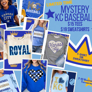 💙⚾️MYSTERY KC BASEBALL TEE OR SWEATSHIRT SALE⚾️💙 - Apparel & Accessories - The Red Rival