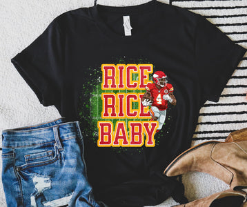 Rice Rice Baby Black Graphic TShirt - Tees - The Red Rival