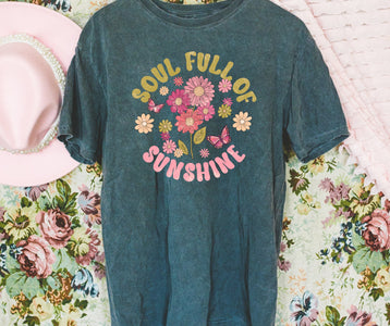 Soul Full of Sunshine Dark Grey Graphic Tee - Graphic Tee - The Red Rival