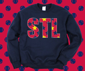 STL Stars Navy Graphic Sweatshirt - Graphic Tee - The Red Rival
