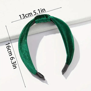 Velvet Knotted Emerald Green Headband - Apparel & Accessories - The Red Rival