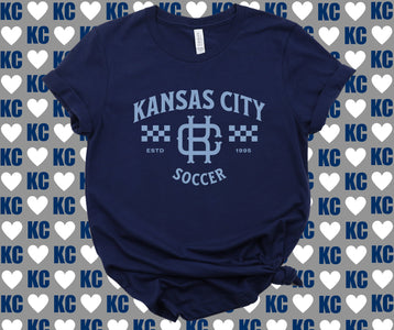Vintage Kansas City Soccer Navy Tee - Graphic Tee - The Red Rival